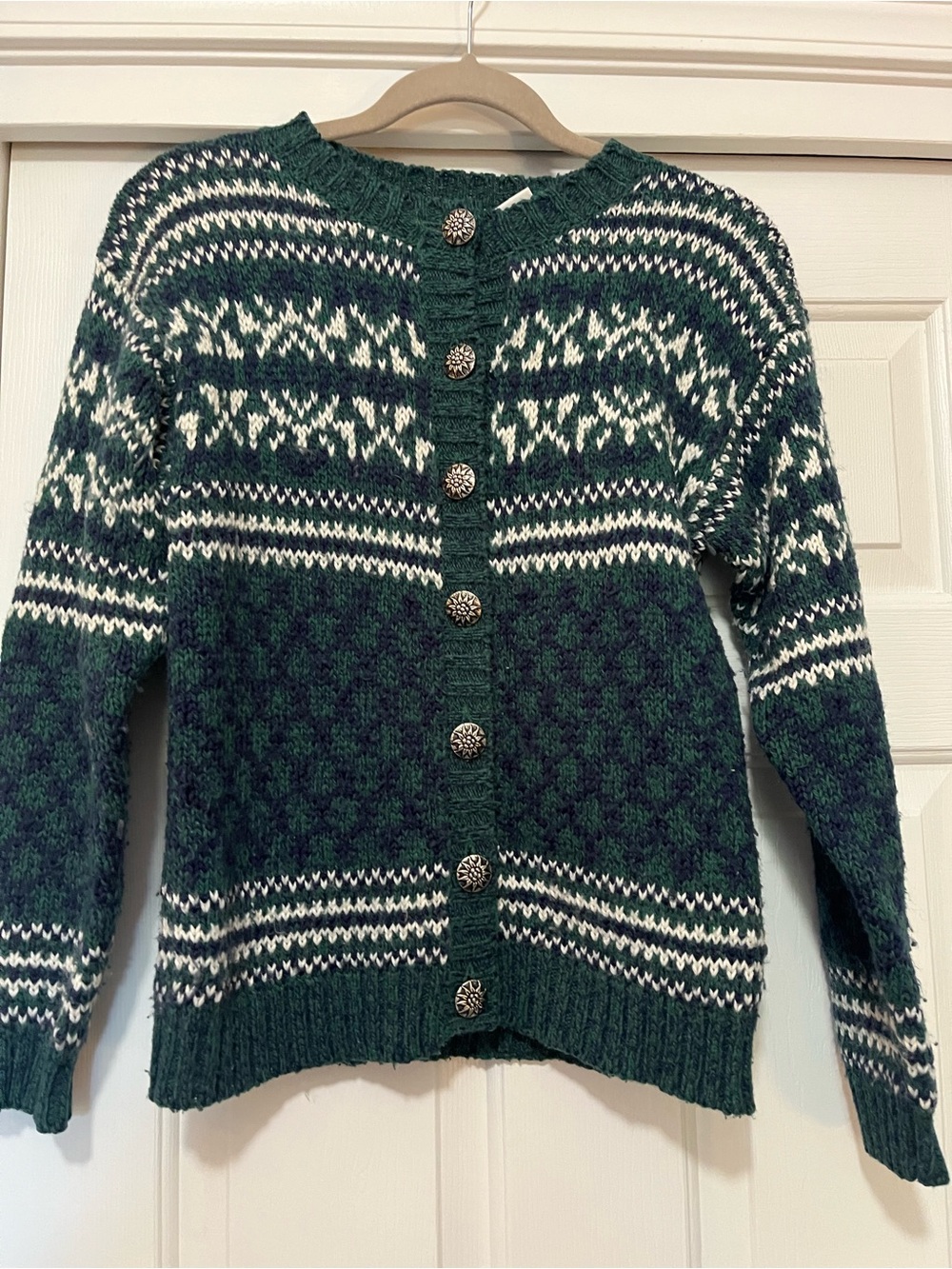Fair Isle Button-Up Sweater